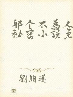 那个不为人知的秘密小说免费阅读