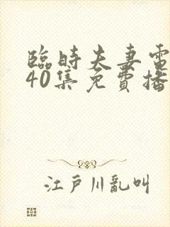 临时夫妻电视剧40集免费播放