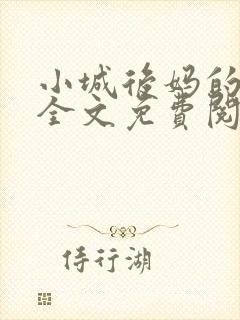 小城后妈的春天全文免费阅读小说