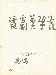 暗处第20集电视剧免费观看