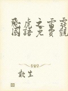 飞虎之雷霆极战国语免费观看全集