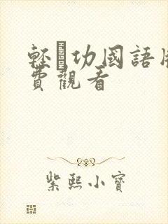 轻·功国语版免费观看