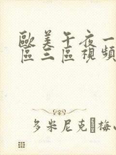 欧美午夜一区二区三区视频