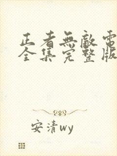 正者无敌电视剧全集完整版免费