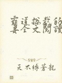 霸道总裁的小萌妻全文阅读