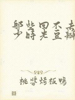 那些回不去的年少时光豆瓣