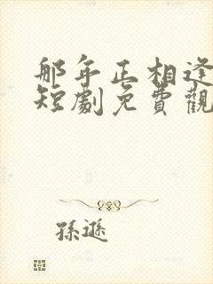 那年正相逢沈芸短剧免费观看