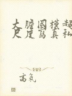 大胆国模超超大尺度写真私拍在线播放封面