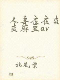 人妻夜夜爽天天爽麻豆av