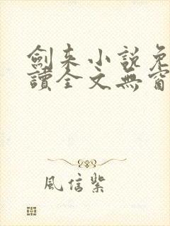 剑来小说免费阅读全文无窗口