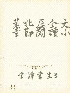 叶北辰全文最新章节阅读小说