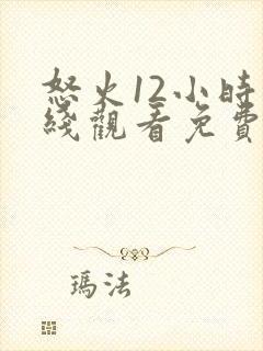 怒火12小时在线观看免费观看中文版