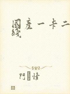 国产一卡二区在线