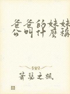 爸爸的妹妹的老公叫什么称呼