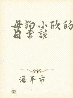 母狗小欣的调教日常说