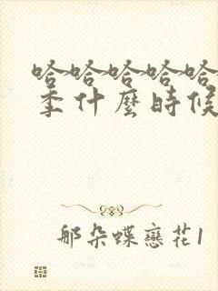 哈哈哈哈哈第六季什么时候播