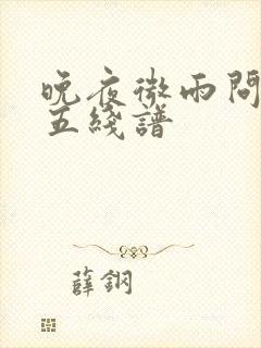 晚夜微雨问海棠五线谱