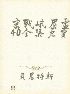 密战峨眉电视剧40全集免费观看封面