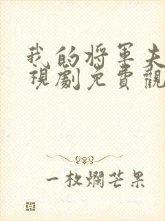 我的将军夫人电视剧免费观看