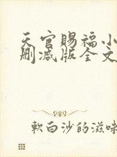天官赐福小说无删减版全文