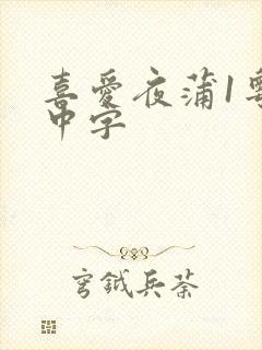 喜爱夜蒲1粤语中字