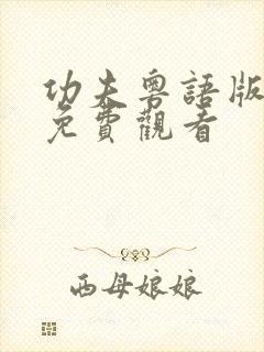 功夫粤语版高清免费观看封面