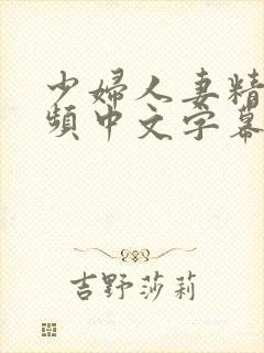 少妇人妻精彩视频中文字幕日韩精品