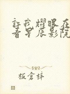 许我耀眼在线观看星辰影院封面