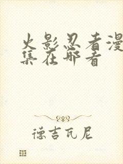 火影忍者漫画全集在哪看封面