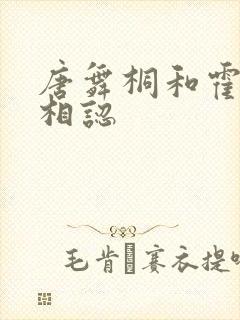 唐舞桐和霍雨浩相认