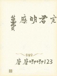 万历明君完结免费