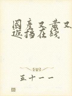 国产又黄又爽无遮挡在线