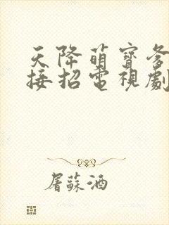 天降萌宝爹地快接招电视剧封面