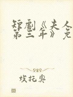 短剧《夫人走的第三年》免费观看封面