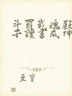 斗罗武魂殿二公子读书成神笔趣阁封面