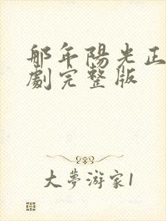 那年阳光正好短剧完整版