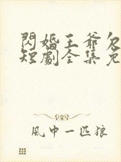 闪婚王爷欠收拾短剧全集免费观看