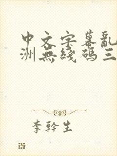 中文字幕乱码亚洲无线码三区封面
