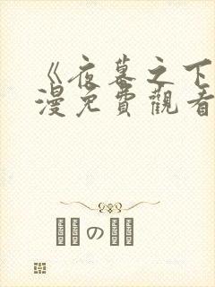 《夜幕之下》动漫免费观看全集