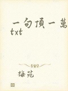 一句顶一万句 txt封面