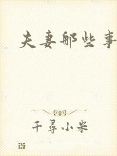 夫妻那些事结局