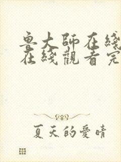 鲁大师在线高清在线观看完整版封面