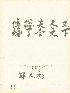 傅总夫人又闹离婚了全文下载