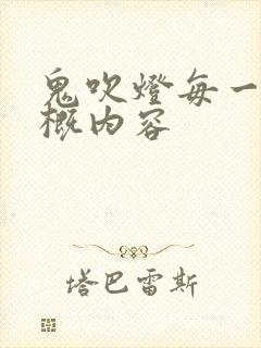 鬼吹灯每一部大概内容