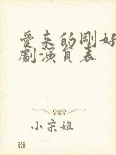 爱来的刚好电视剧演员表