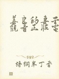 善良的妻子免费观看正版电视剧