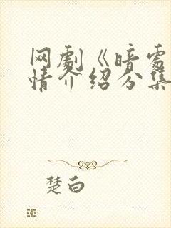 网剧《暗处》剧情介绍分集