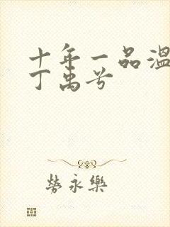 十年一品温如言丁禹兮封面