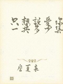 只想说爱你泰剧一共多少集