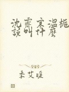 沈霁寒温栀妍小说叫什么